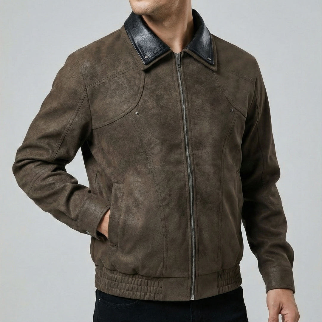 Stefano Suede Zip Jacket