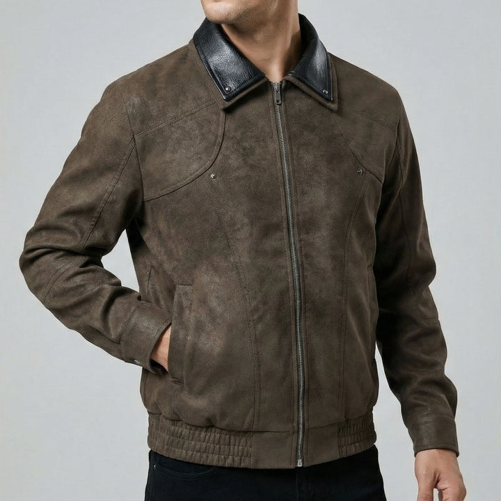 Stefano Suede Zip Jacket