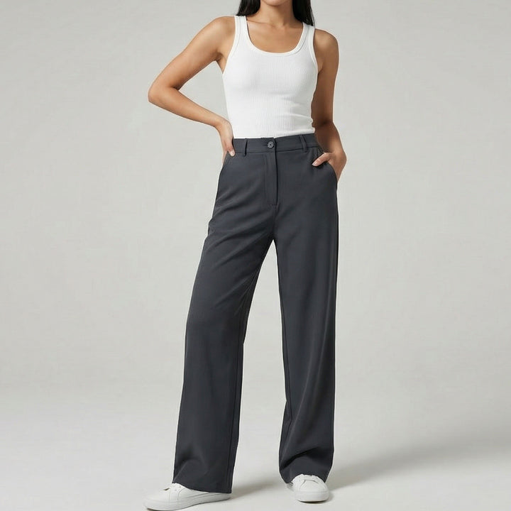 Clara Wide-Leg Tailored Trousers