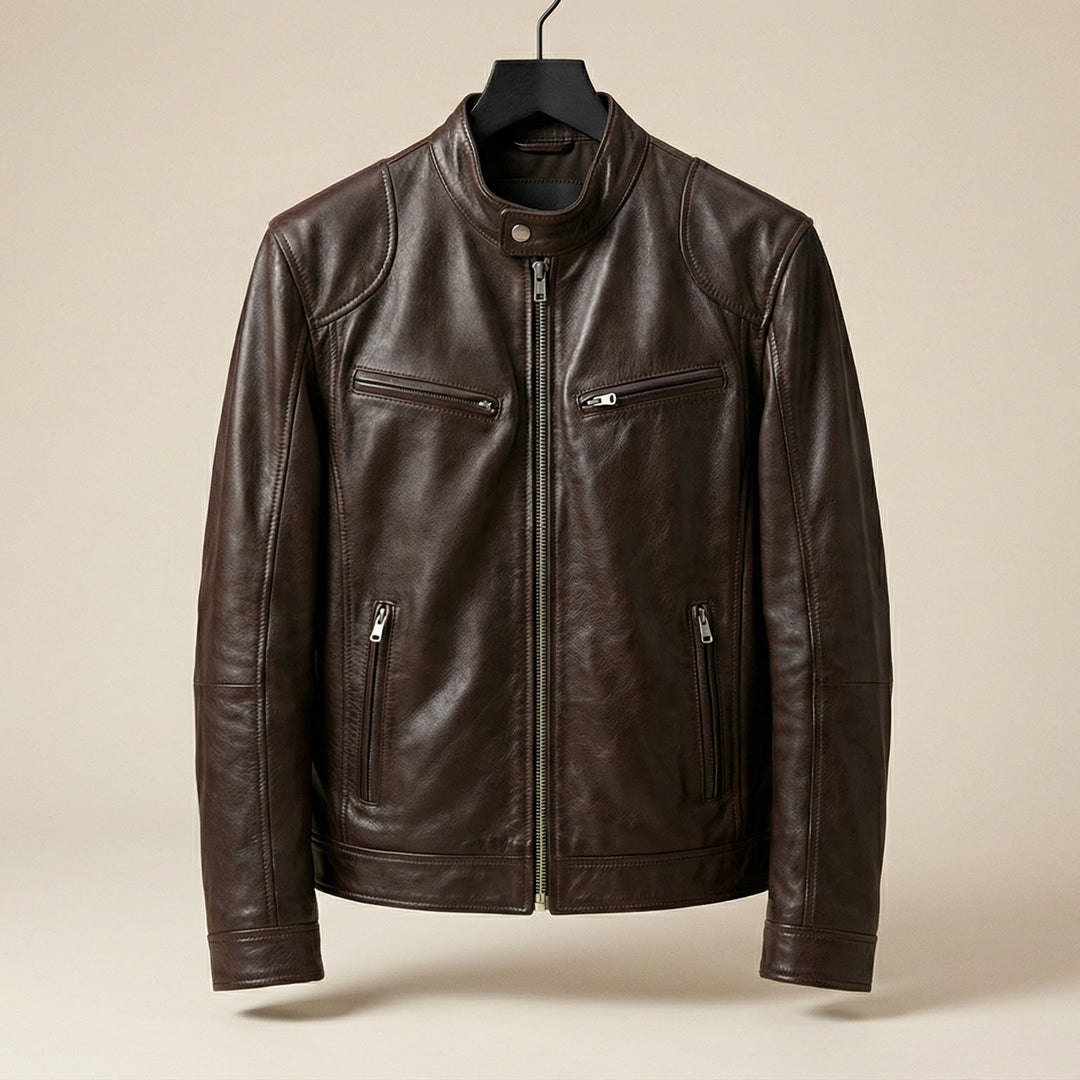 Lorenzo Leather Zip Jacket