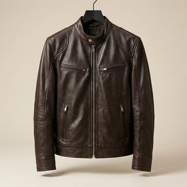 Lorenzo Leather Zip Jacket
