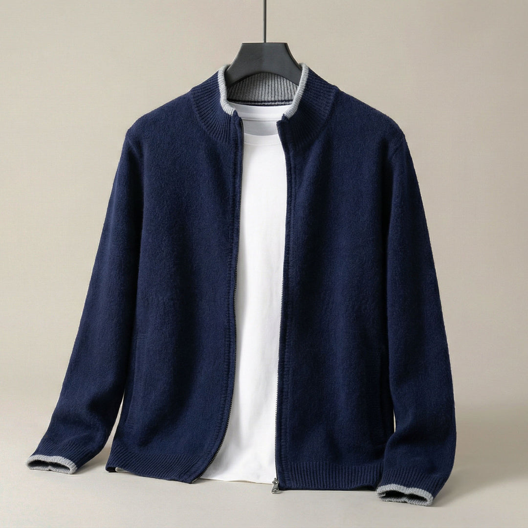 Stefano Zip Knit Cardigan