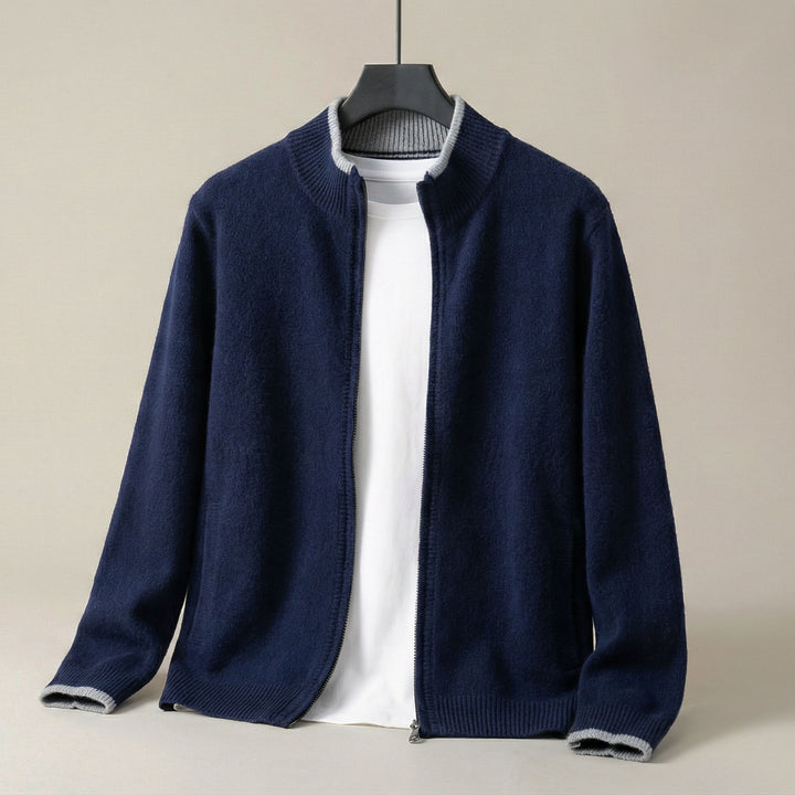 Stefano Zip Knit Cardigan