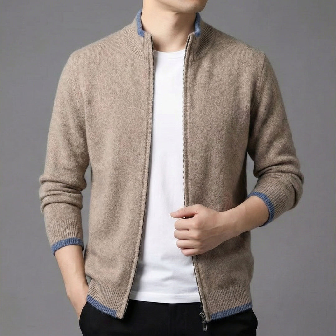 Stefano Zip Knit Cardigan