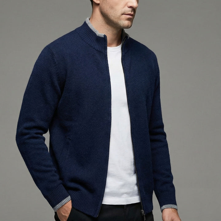 Stefano Zip Knit Cardigan