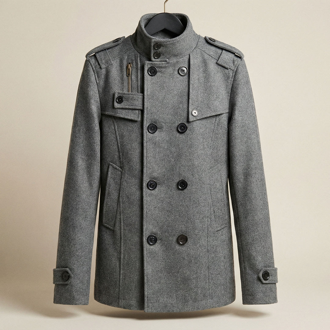 Riccardo Wool-Blend Military Coat