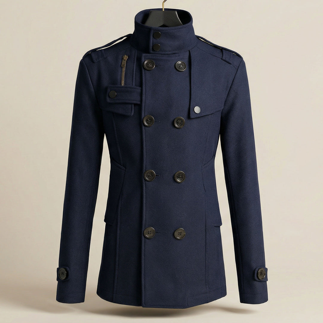 Riccardo Wool-Blend Military Coat