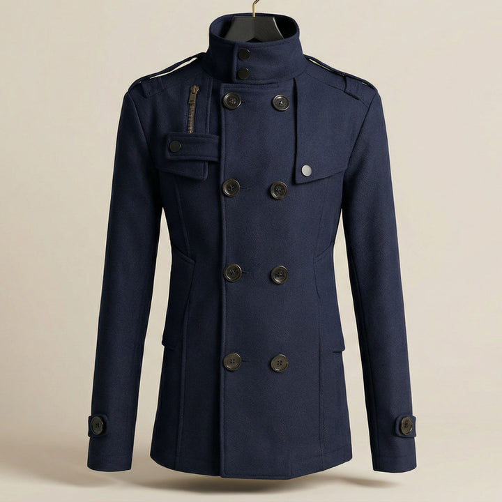 Riccardo Wool-Blend Military Coat