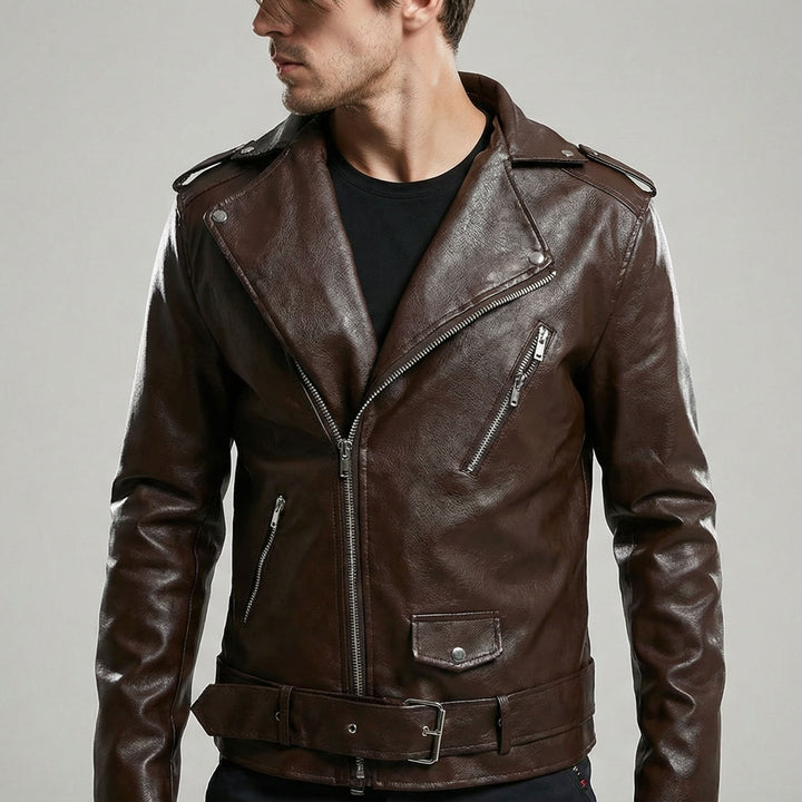 Vittorio Leather Biker Jacket