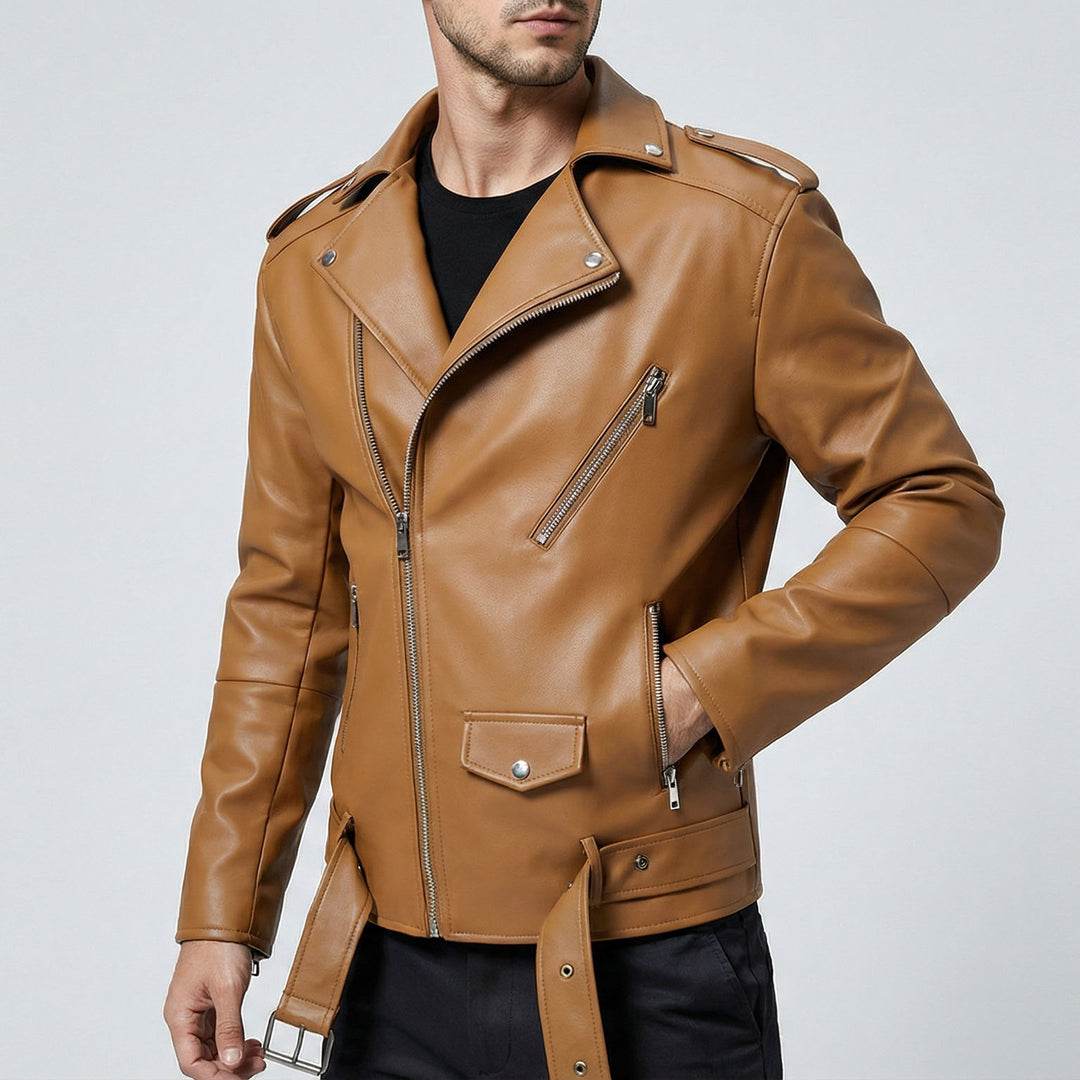 Vittorio Leather Biker Jacket