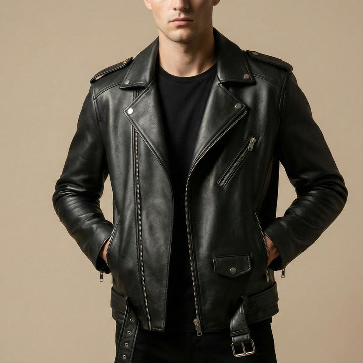 Vittorio Leather Biker Jacket