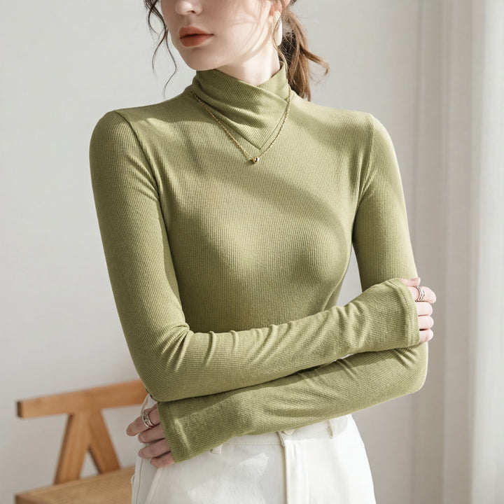 Irene Asymmetric Neck Knit Top