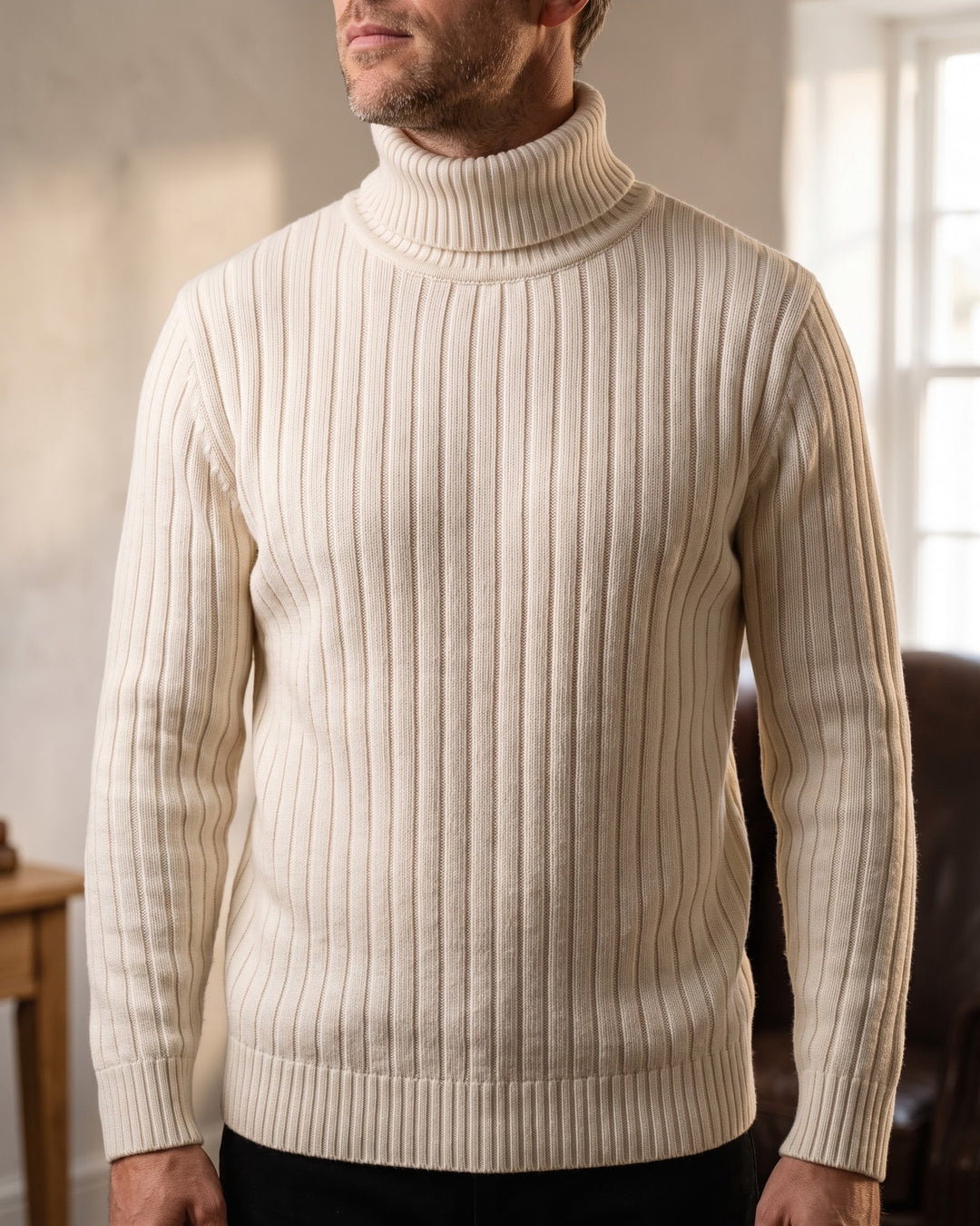 Pio Ribbed Turtleneck Sweater