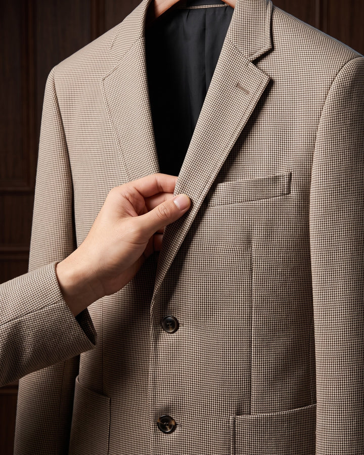 Ricardo Micro-Houndstooth Blazer