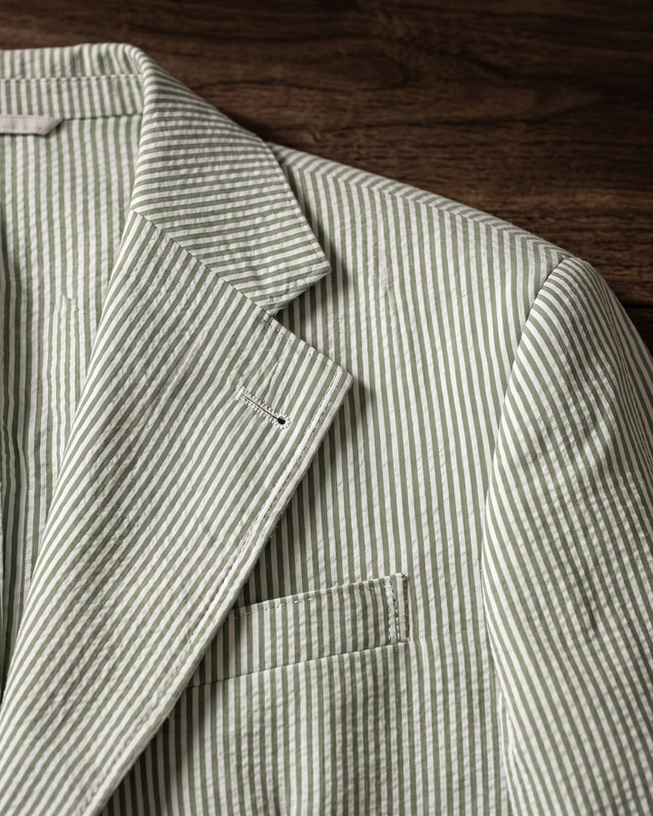 Roberto Cotton Seersucker Suit Set