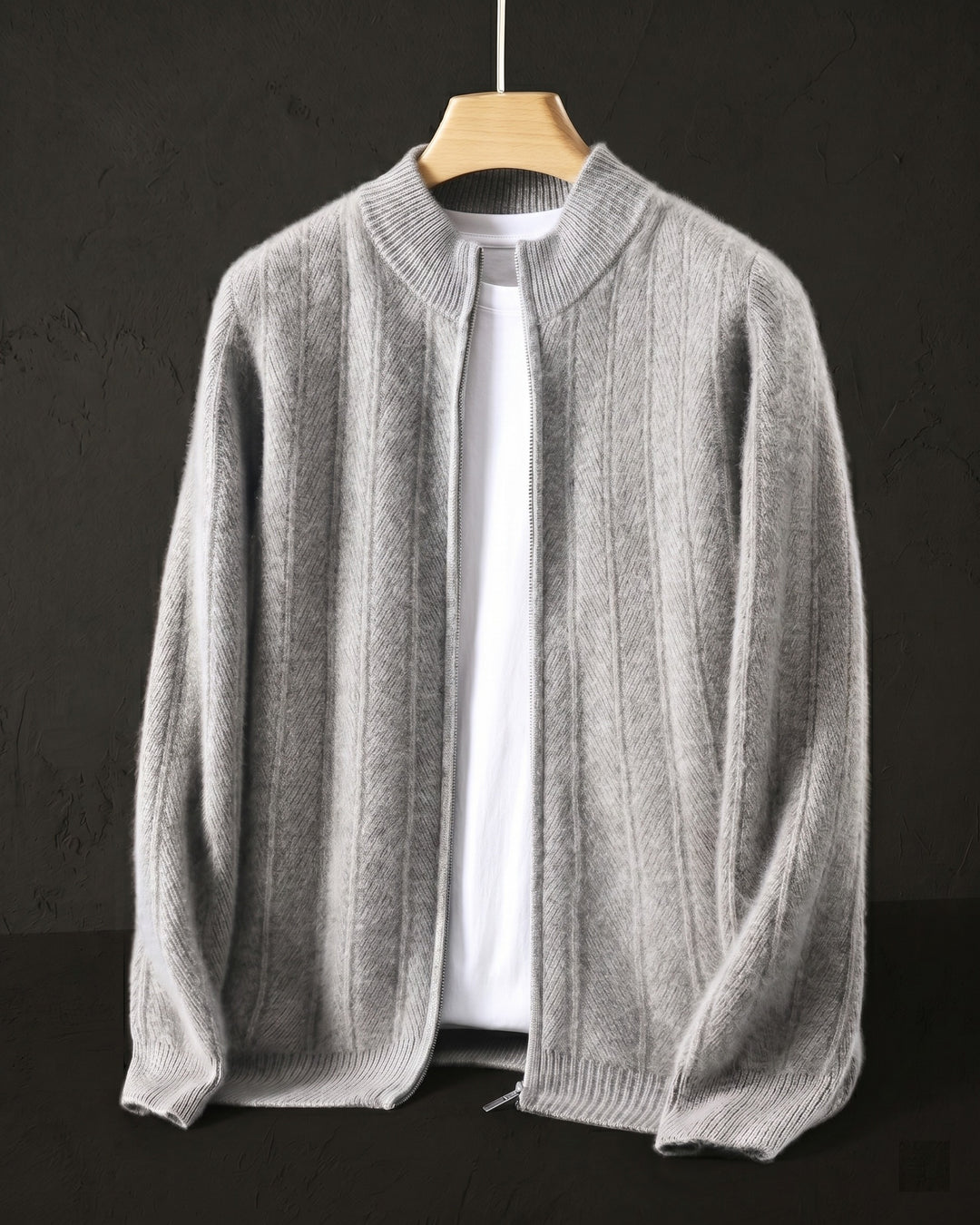 Serafino Cashmere Zip-Up Cardigan