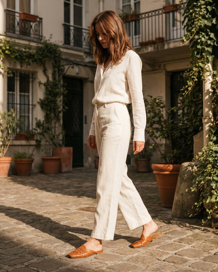 Clara Cowhide Leather Mule