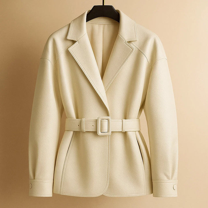 Valentina Leather Belted Jacket