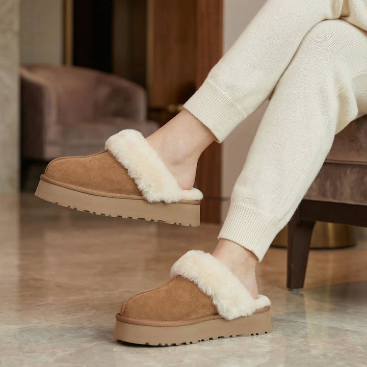 Amara Plush Platform Slipper