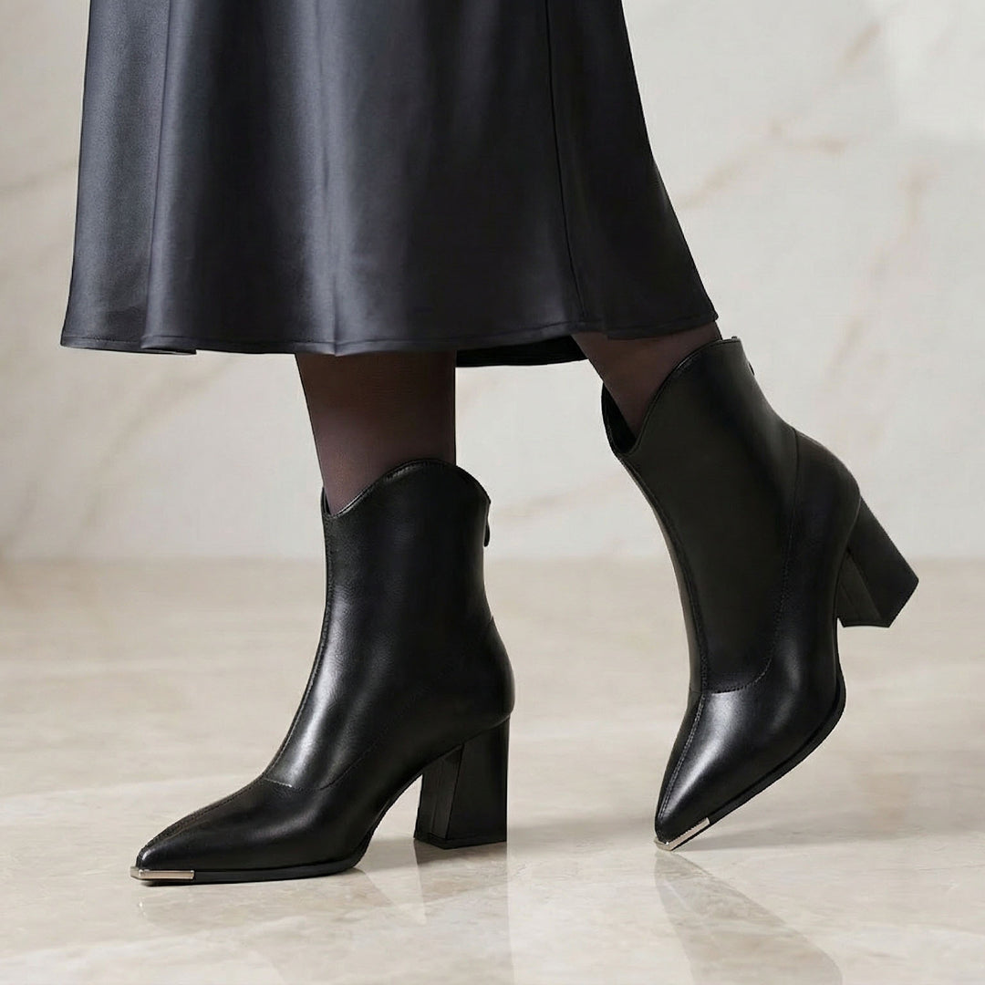 Valeria Leather Ankle Boot