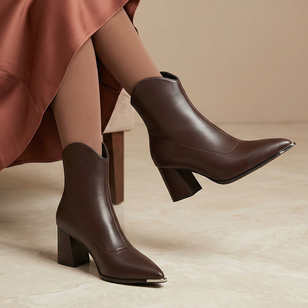 Valeria Leather Ankle Boot